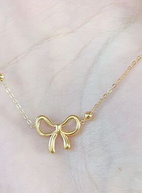 蝴蝶结女设计项链高级感在逃公主