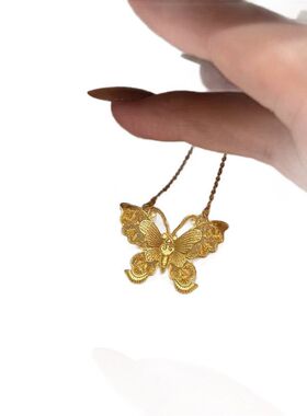 项链花丝小红书国风轻奢小众金色