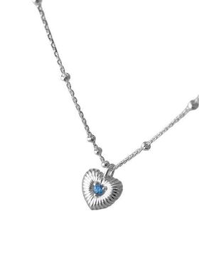 锆彩条纹百搭女链小众甜酷锁骨