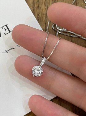 项链简约钻镶嵌女超冷淡闪链精致