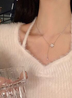 吊坠学生流苏批发雪花锆石设计