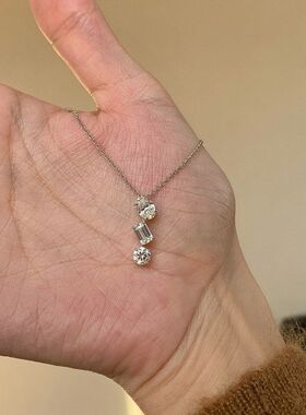 几何清冷链项链三生毛衣链同款