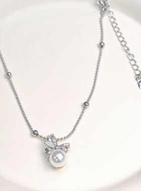 丝带艾瑞雅珍珠少女高级感气质