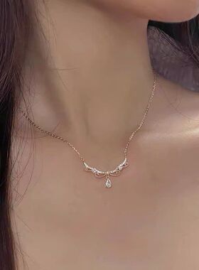 水滴女轻奢气质链潮锁骨链小众