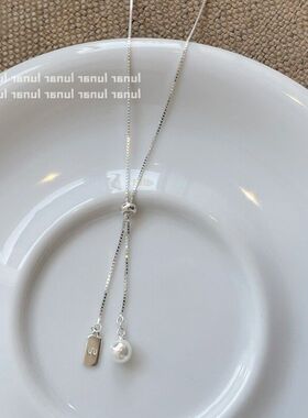 气质锁骨伸缩项链抽拉奢小众小