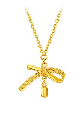 链古法爆闪流苏蝴蝶结爆款2025项链简约女金色精致小红书新款锁骨