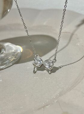 代发设计感奢小众项链链蝴蝶结