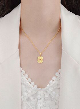 链个性轻奢鸢尾花精致潮流女锁骨