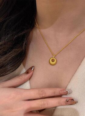 高级感锁骨颈贵气坨简约女项链