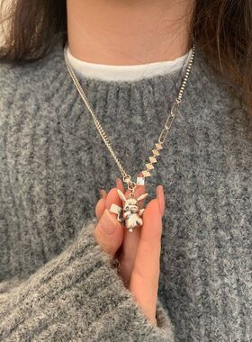 东卡通百搭推荐项链复古大门时尚