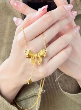 爱心小众链24蝴蝶结流苏在逃公主