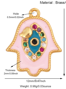 R15 DIY欧美风 手 眼睛 挂件 手势 手指 彩色 项坠吊牌