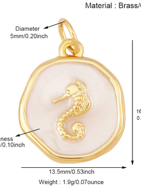 S93 新款欧美流行 海洋生物 海豚 海螺 海星 章鱼 贝壳小挂件吊饰