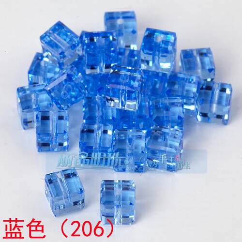 diy正品奥地利水晶散珠5601中孔方珠极光方糖散珠 4mm白彩金香槟 - 图3