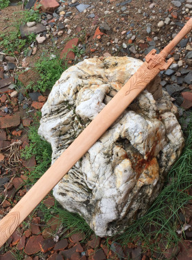 正品诛天剑汉剑张叶胜一体刀剑防身冷兵器1比1还原木剑道具手工
