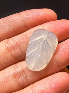 缅甸翡翠家大叶大叶子白冰种金枝玉叶