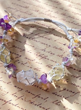 编织天然原石稳定情绪花环手绳