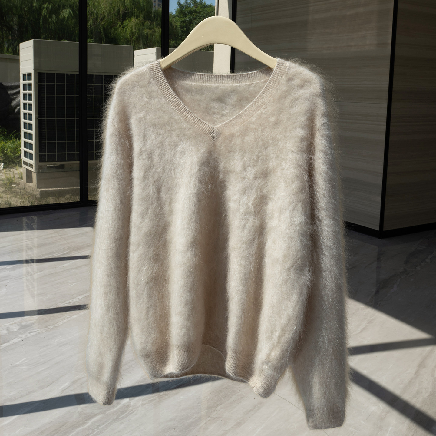 秋冬基础款V领拉绒羊绒衫女100%山羊绒针织打底衫长袖保暖毛衣,淘宝优惠券,粉丝福利购,淘宝优惠卷