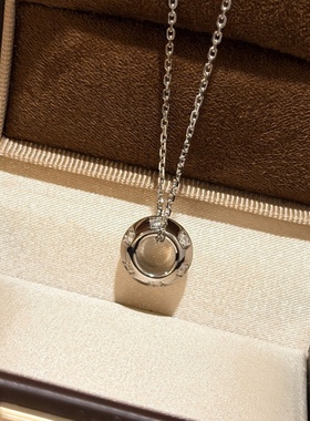 设计师s925纯银精工感间钻棋盘格路路通项链轻奢百搭锁骨链女热销