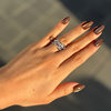 European and American fashion s925 sterling silver four-ring interlocking ring