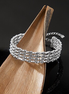 ~星河流转~s925银四排流光蹦迪珠微弹时尚百搭手镯小红书爆款