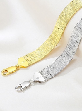 意大利S925银10M意式欧美拉丝银丝手链