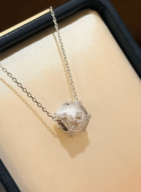 中古拉丝点钻星芒路路通项链