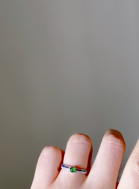 天然a货翡翠戒指s925纯银翡翠珠宝饰品可出证书a货翡翠源头