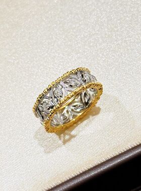 XBKS925纯银意大利拉丝叶子戒指