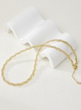 轻奢意大利空气编织s925银花生珠空气编织波浪时尚百搭手链