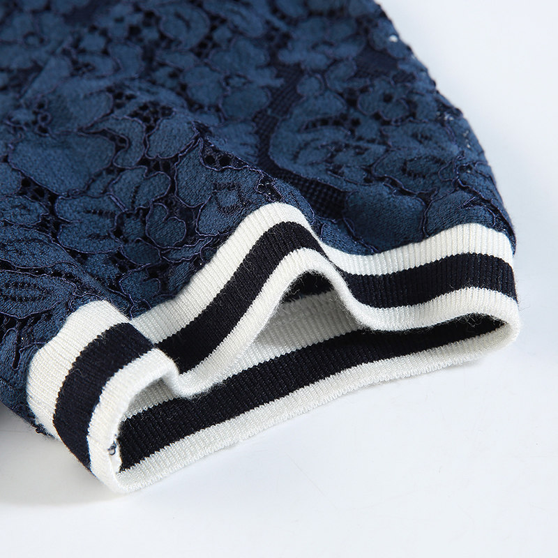 韩潮袭人polo领短袖蕾丝女士衬衫 韩潮袭人蕾丝衫/雪纺衫