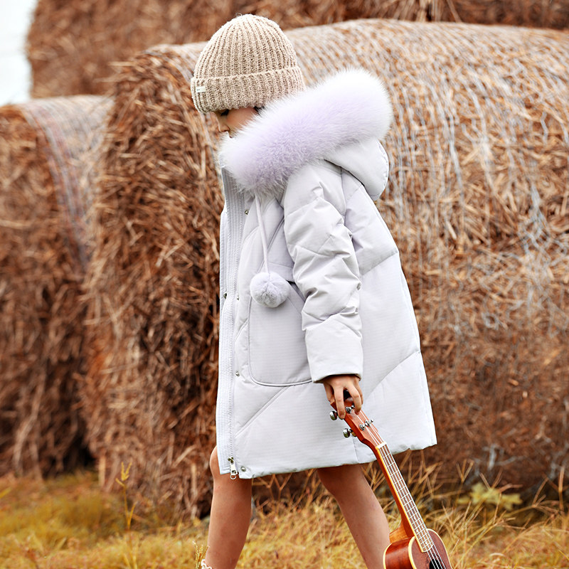 新款女童羽绒服中长款加厚儿童装中大童冬季外套大毛领韩版洋,淘宝优惠券,粉丝福利购,淘宝优惠卷