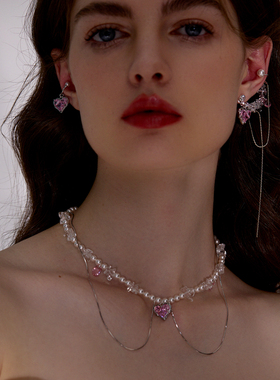 原创设计项链原创925银珍珠水晶