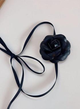 皮革女甜辣choker绑带