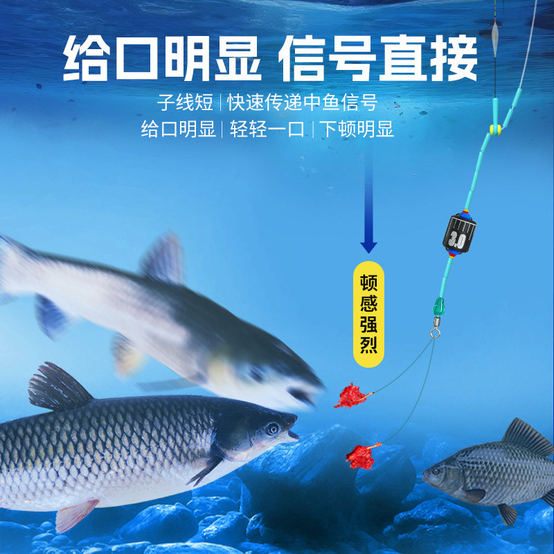 久岩25cm金海夕鱼钩升级成品短子线双钩轻便有倒刺无刺手工精绑钩 - 图2