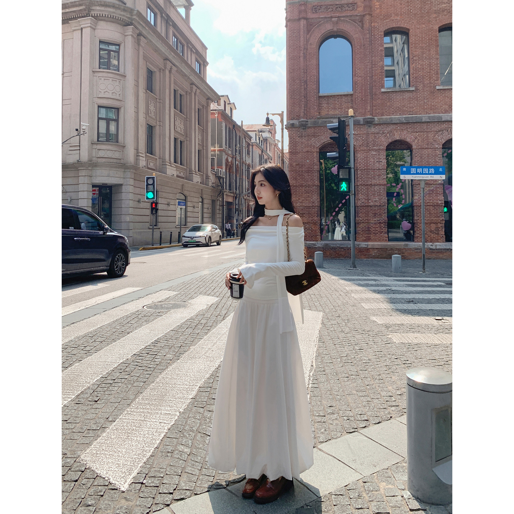 MULVAN“氛围美女”荡领/斜露肩/一字肩设计感上衣女修身气质t恤,淘宝优惠券,粉丝福利购,淘宝优惠卷