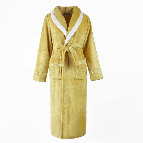 Демисезонный длинный зимний фланелевый банный халат, коралловая бархатная мужская пижама для влюбленных, большой размер