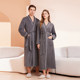 加长款柔软吸水毛巾料浴袍女夏短袖2025新款化妆晨袍浴巾睡袍男士