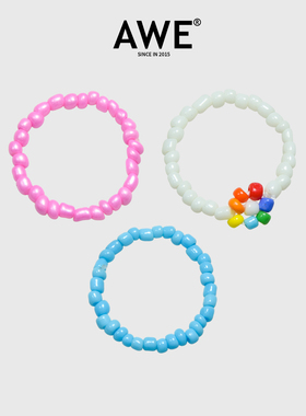 AWE王橹杰同款彩色串珠小花戒指