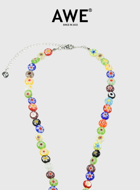 AWE左航同款小雏菊项链琉璃串珠