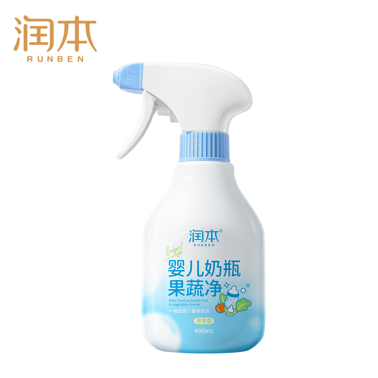 润本 奶瓶清洁剂婴儿专用400ml