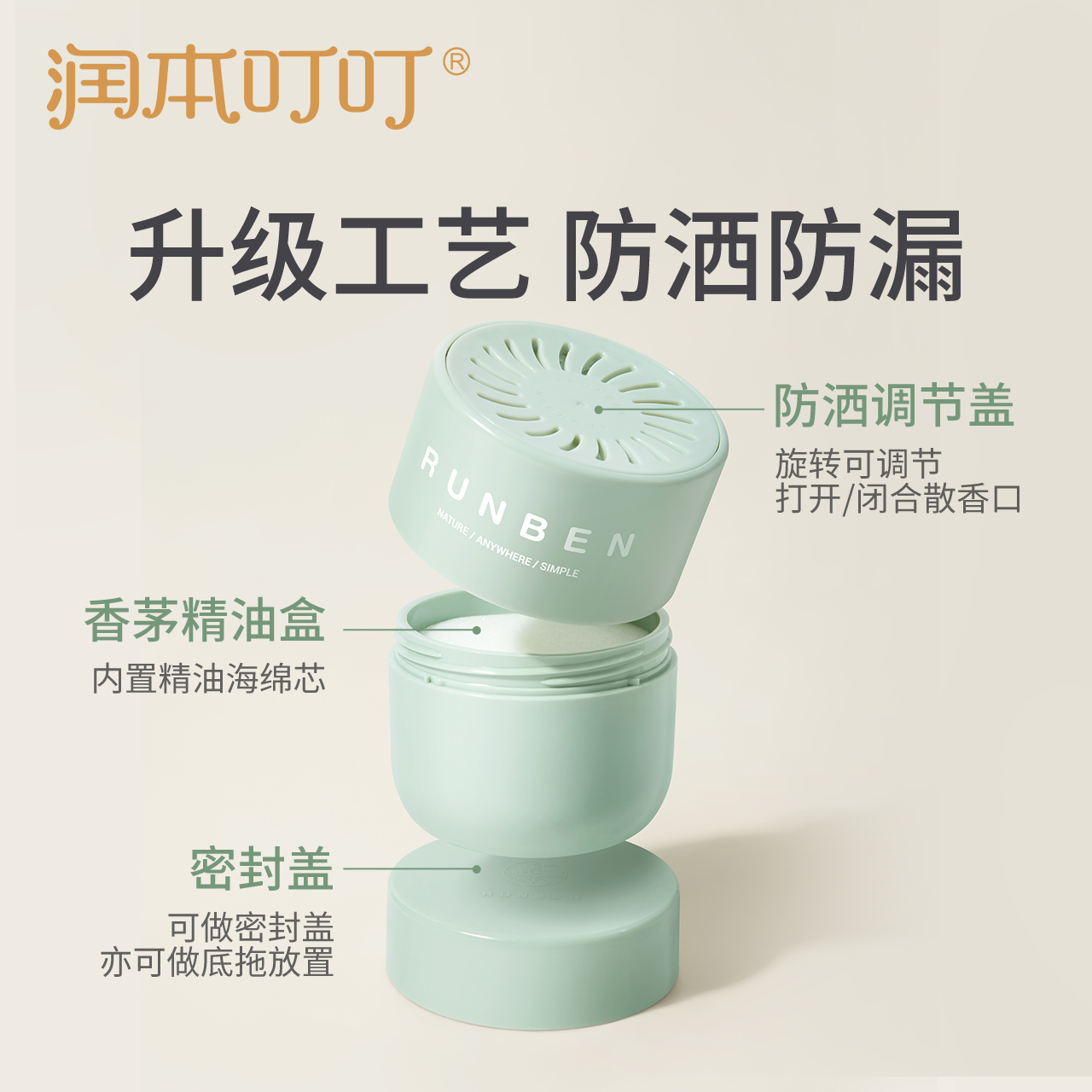 润本叮叮香茅香薰盒防蚊凝胶防蚊子 润本蚊香液