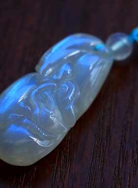 ◆月光长龙◆蓝色光晕月光石吊坠