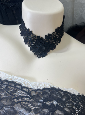 原创设计蕾丝项链choker复古镂空女气质锁骨链颈饰配饰遮疤演出
