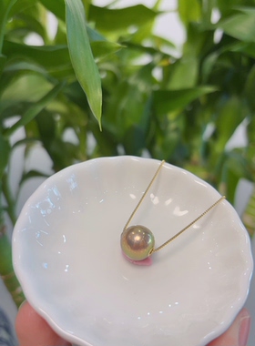 纯银炫彩天然淡水珍珠吊坠项链套链巴洛克珍珠花瓣大巴水滴纽扣