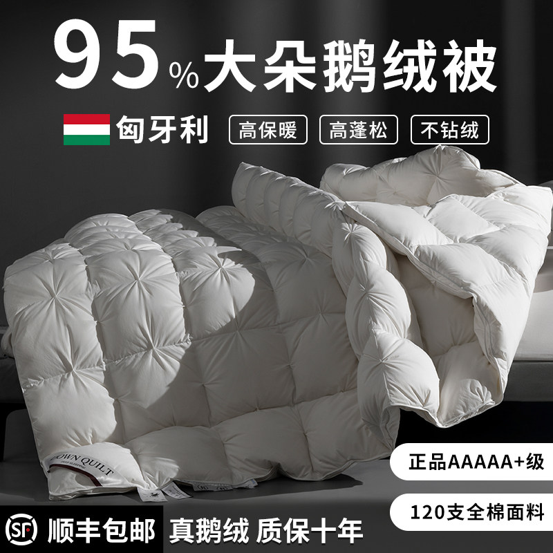 匈牙利正品羽绒被95白鹅绒五星级酒店春秋被加厚保暖被芯被子冬被,淘宝优惠券,粉丝福利购,淘宝优惠卷