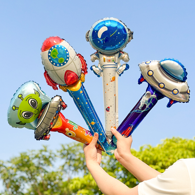 儿童节手持长棒卡通造型铝膜气球儿童幼儿园学校活动装饰布置拍照 - 图3