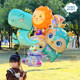 Floating aluminum film balloon filled with helium flying children's toy