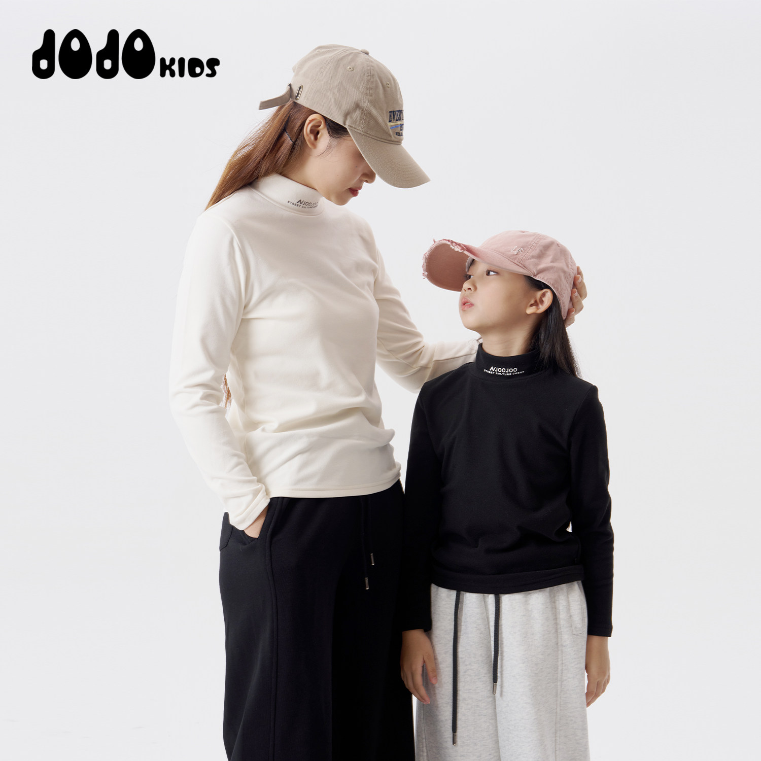 jojo童装男女童冬季新款半高领保暖T恤百搭双面绒长袖洋气打底衫T,淘宝优惠券,粉丝福利购,淘宝优惠卷