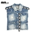 Quần áo trẻ em Jojo 2019 denim cotton vest bé trai vest lỗ bé trai denim mềm mại mùa xuân - Áo ghi lê